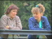 Sister, Sheila & Vilma watching the play